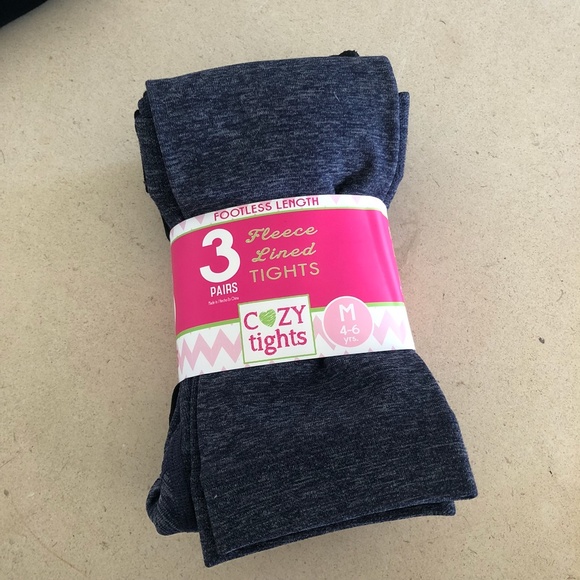 Cozy Tights- Fleece Lined Footless Tights M: 4-6yr - Picture 2 of 5
